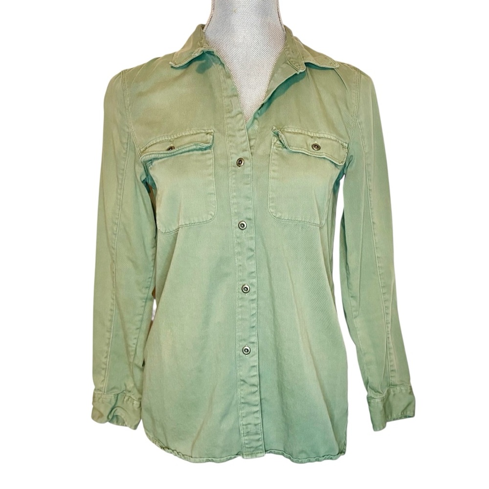 Madewell Green Button-Up Shirt